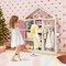 Costway Kids Costume Storage Closet Children Pretend Dresser with Storage Bins Shelves Grey/Pink/White